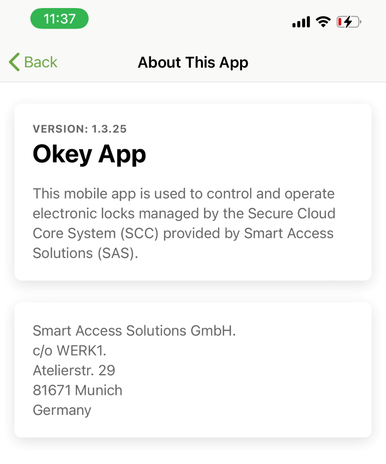 info screen