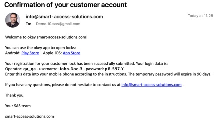initial email